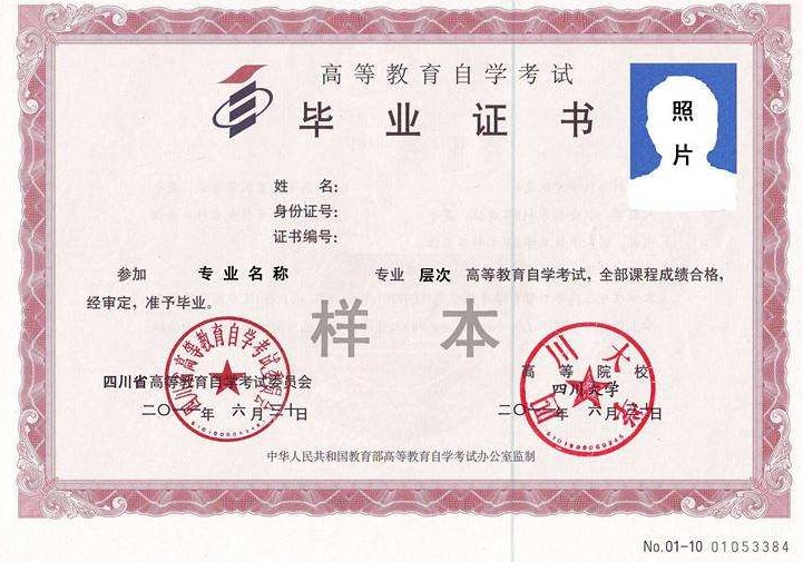 自考畢業(yè)證