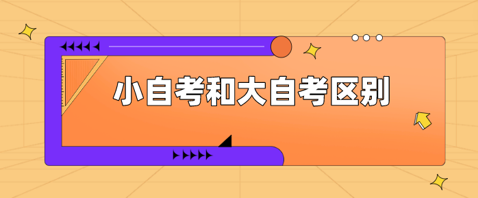 小自考和大自考區別