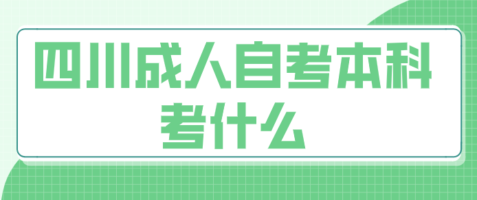 四川成人自考本科考什么